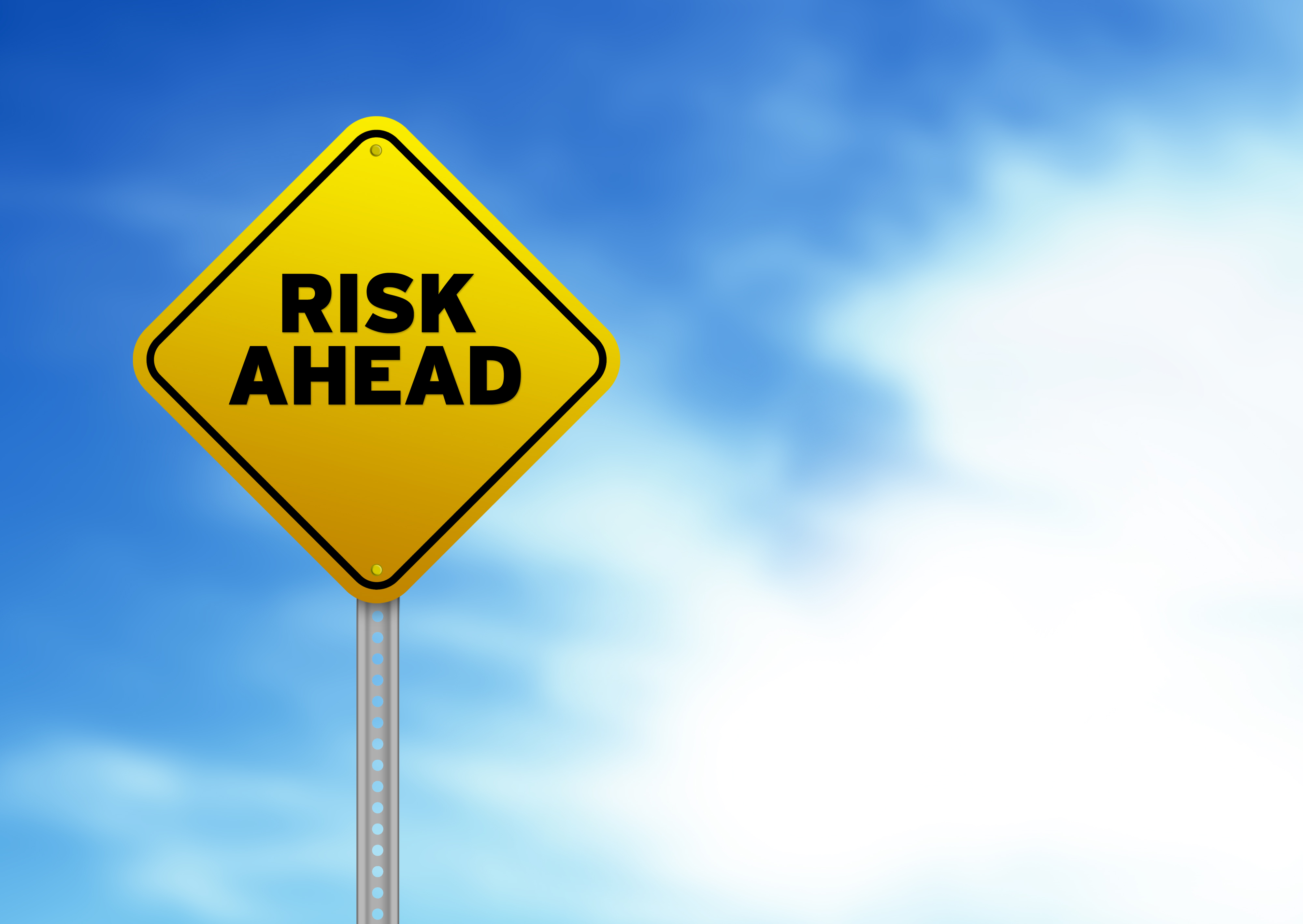Risk Ahead Road Sign Risk Ahead Road Sign